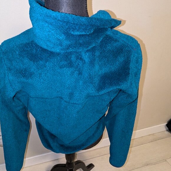 Patagonia Blue Polartec Fleece T-snap Deep Pile Synchilla Jacket Womens Size S - Picture 4 of 4